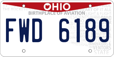 OH license plate FWD6189