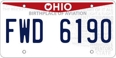 OH license plate FWD6190