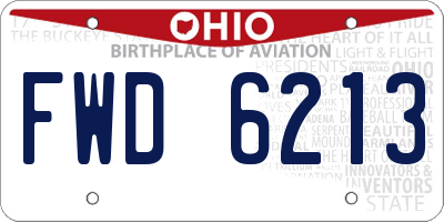 OH license plate FWD6213