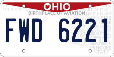 OH license plate FWD6221