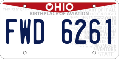 OH license plate FWD6261