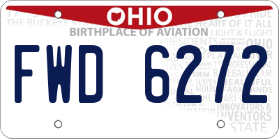 OH license plate FWD6272
