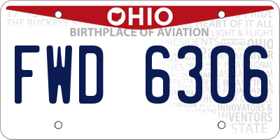 OH license plate FWD6306
