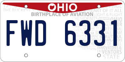 OH license plate FWD6331