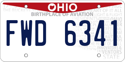 OH license plate FWD6341