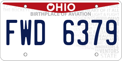 OH license plate FWD6379