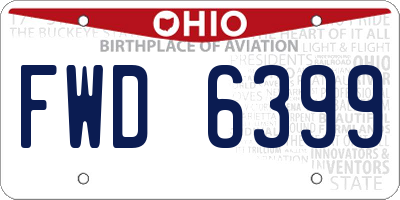 OH license plate FWD6399