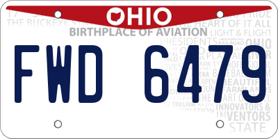 OH license plate FWD6479