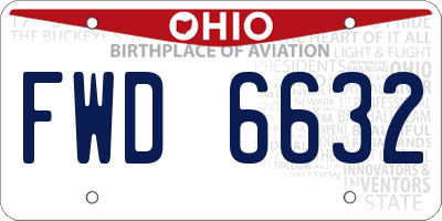 OH license plate FWD6632