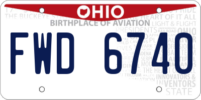 OH license plate FWD6740