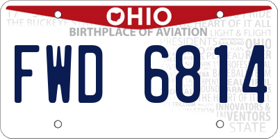 OH license plate FWD6814