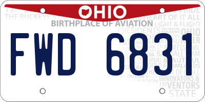 OH license plate FWD6831