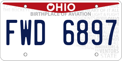 OH license plate FWD6897