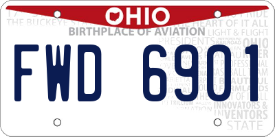 OH license plate FWD6901