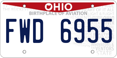 OH license plate FWD6955