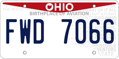 OH license plate FWD7066