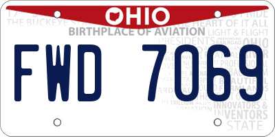 OH license plate FWD7069