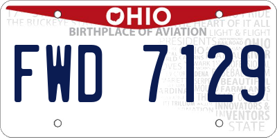 OH license plate FWD7129