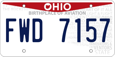 OH license plate FWD7157