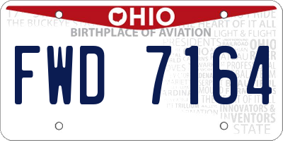OH license plate FWD7164