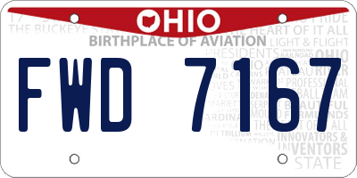 OH license plate FWD7167