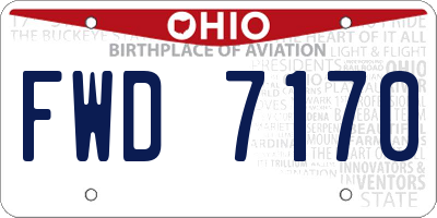 OH license plate FWD7170