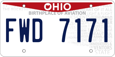 OH license plate FWD7171