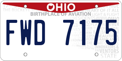 OH license plate FWD7175