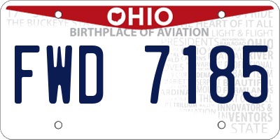 OH license plate FWD7185