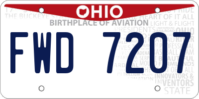 OH license plate FWD7207