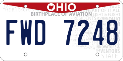 OH license plate FWD7248