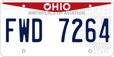 OH license plate FWD7264