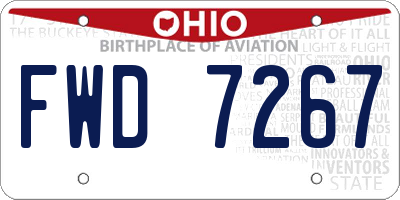 OH license plate FWD7267