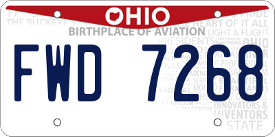 OH license plate FWD7268