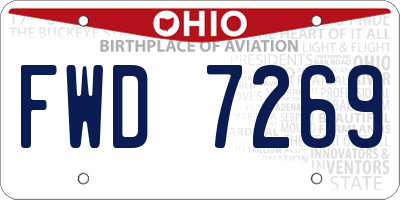 OH license plate FWD7269