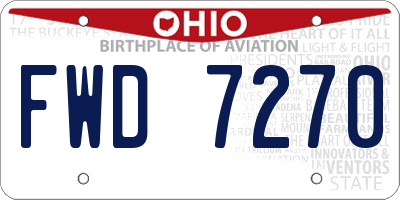 OH license plate FWD7270