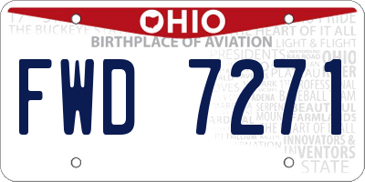 OH license plate FWD7271