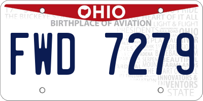 OH license plate FWD7279