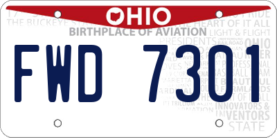 OH license plate FWD7301
