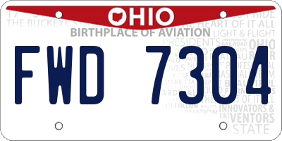 OH license plate FWD7304