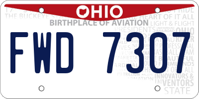 OH license plate FWD7307