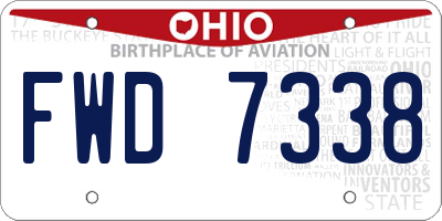 OH license plate FWD7338