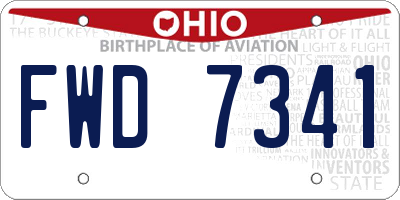 OH license plate FWD7341