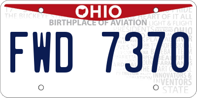 OH license plate FWD7370