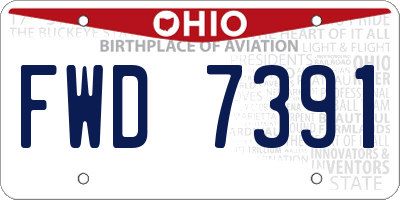 OH license plate FWD7391