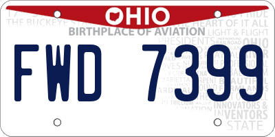 OH license plate FWD7399