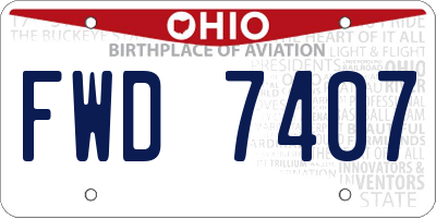 OH license plate FWD7407