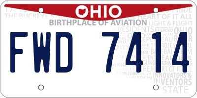 OH license plate FWD7414