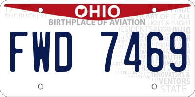OH license plate FWD7469