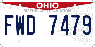 OH license plate FWD7479